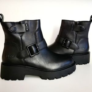 UGG Saoirse Combat Moto Boots - Women's 8